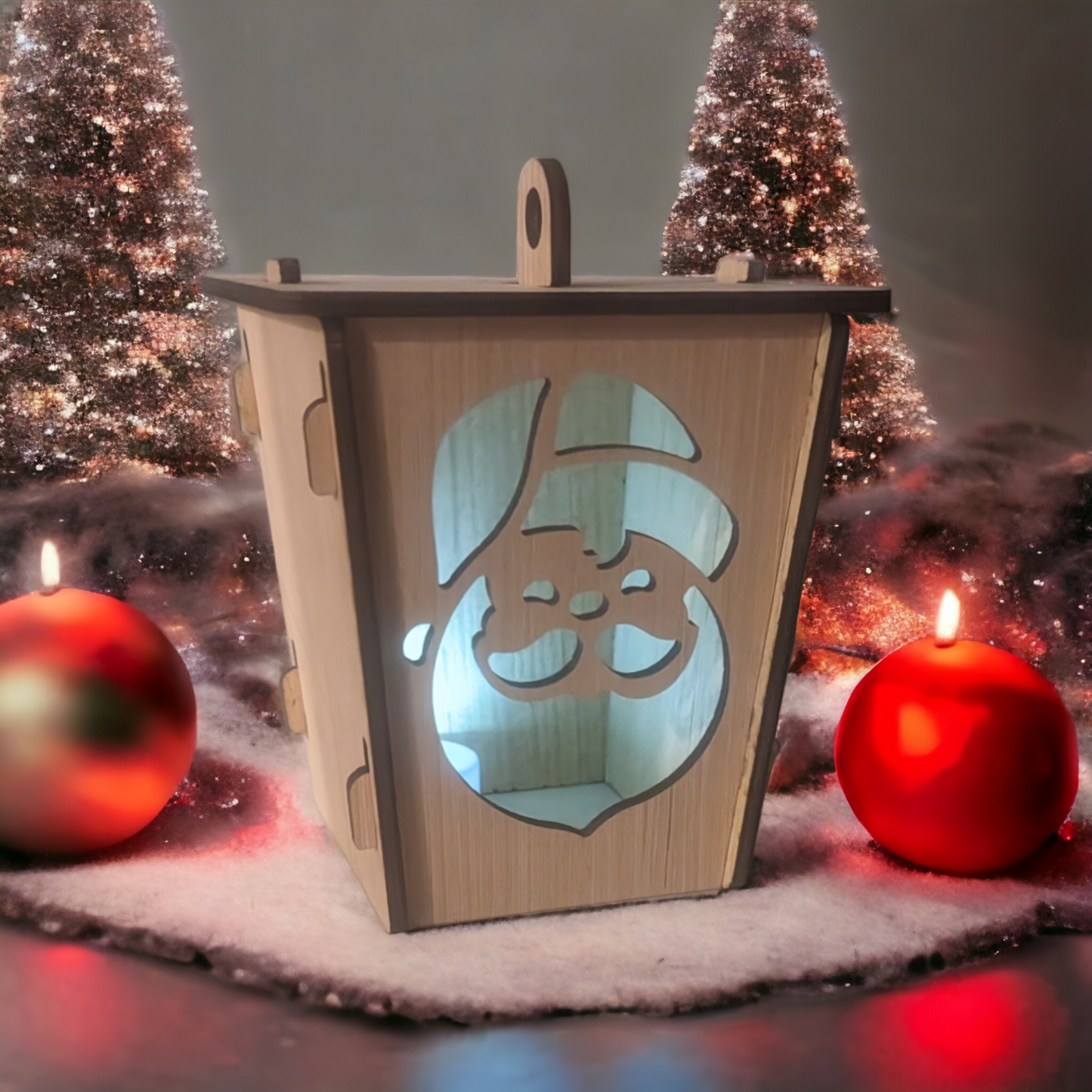 Christmas Lantern with LED Candle