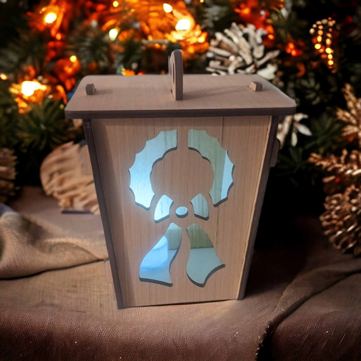Christmas Lantern with LED Candle