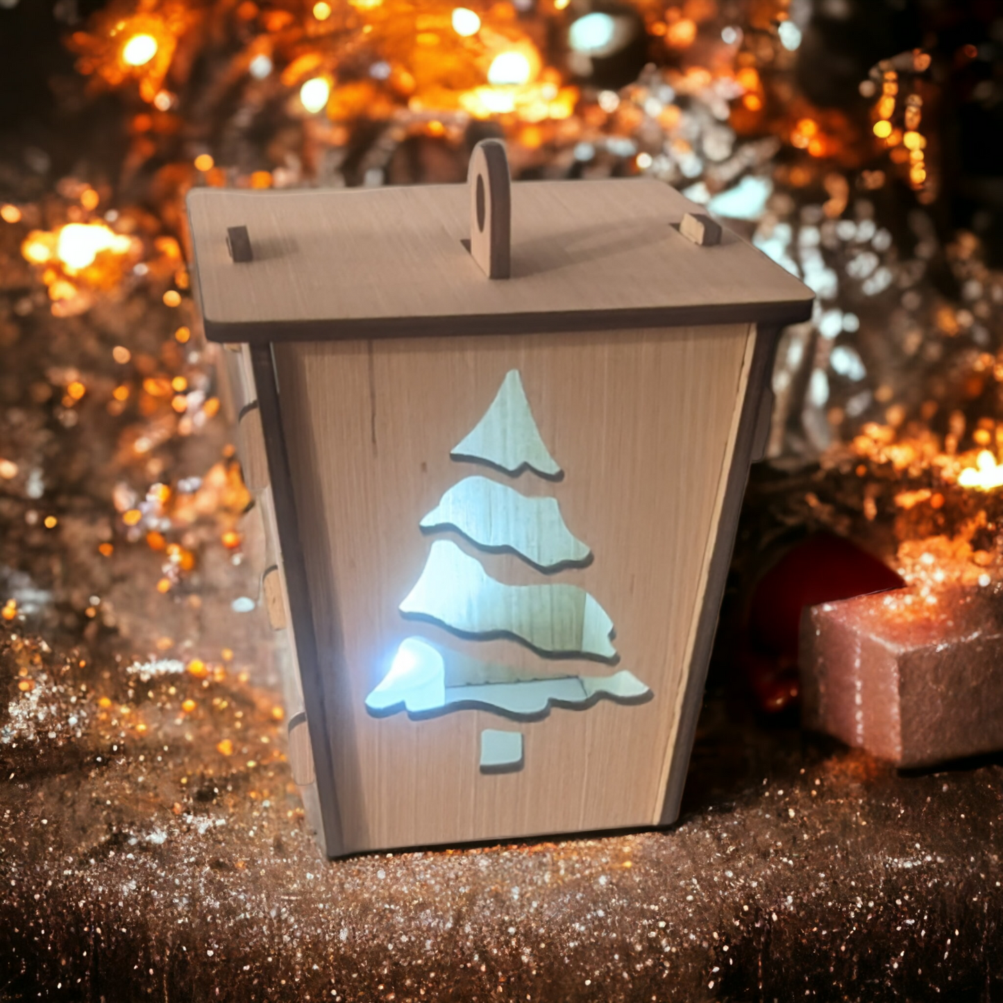 Christmas Lantern with LED Candle