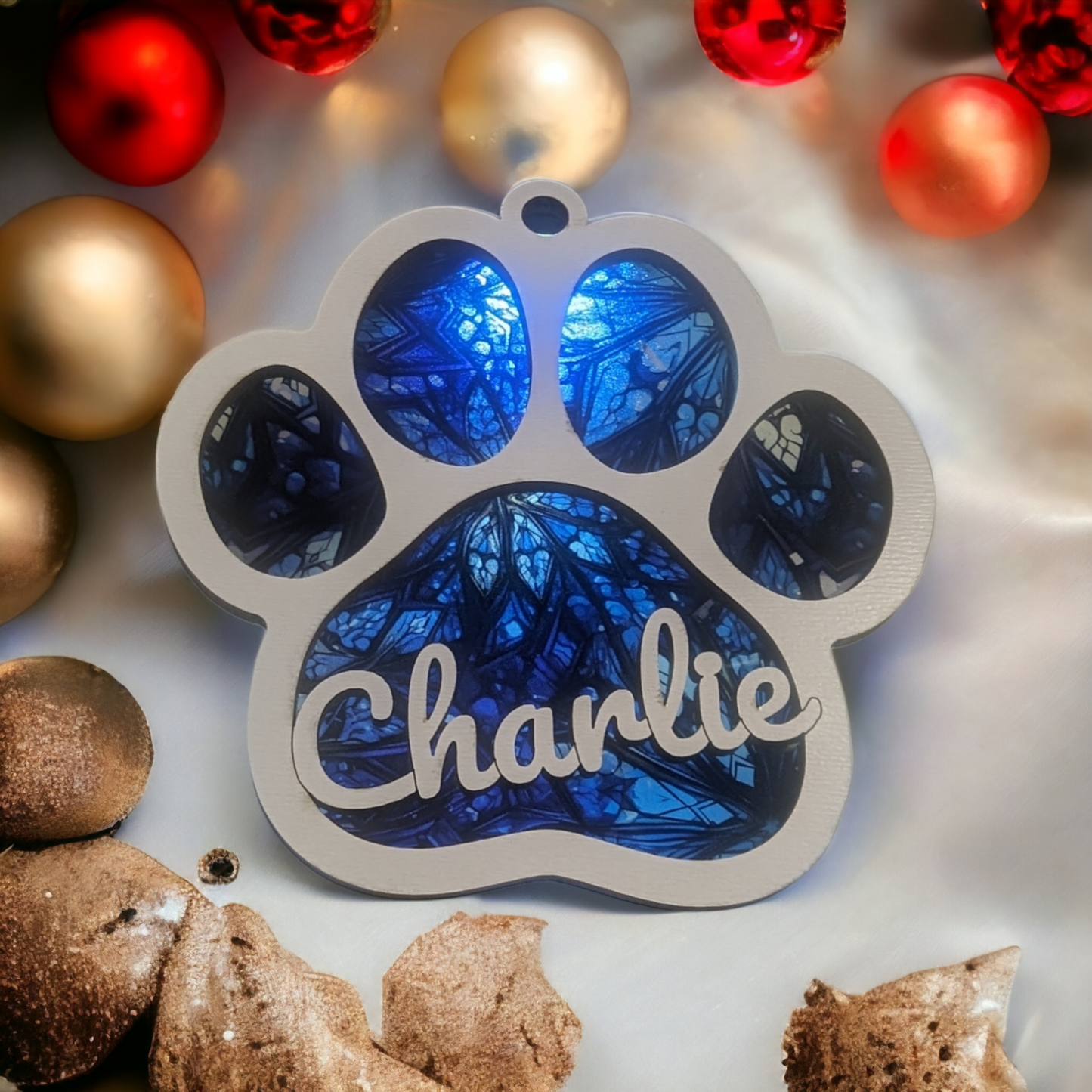 Custom Christmas Ornament - Paw Print
