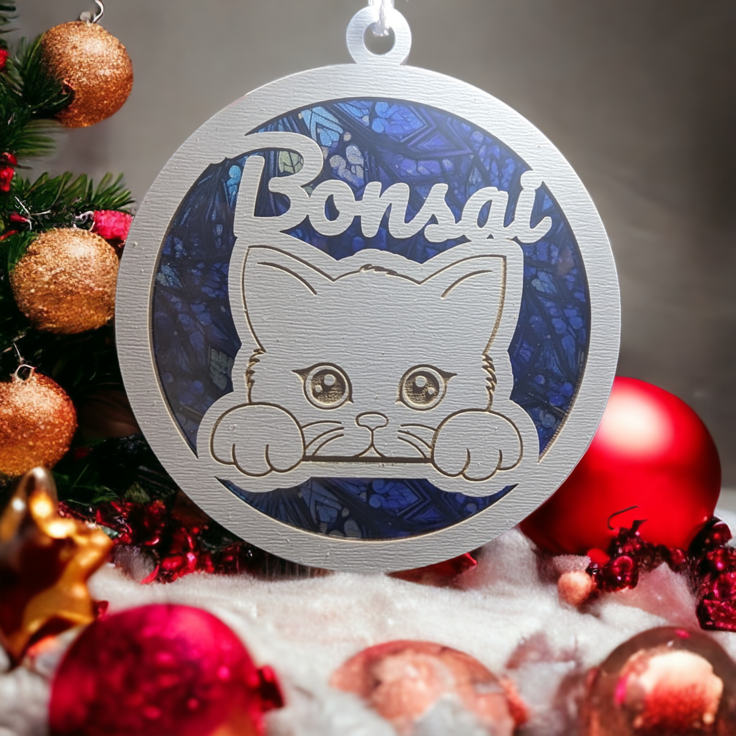 Custom Christmas Ornament - Cat
